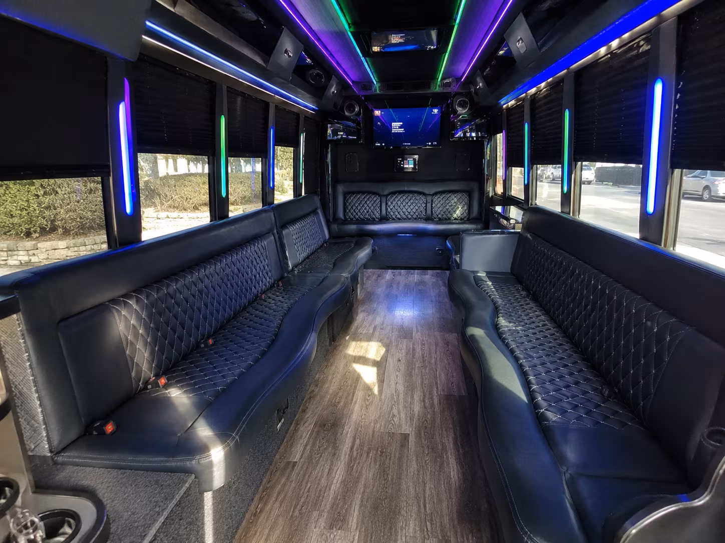 morgantown 15 passenger party bus interior
