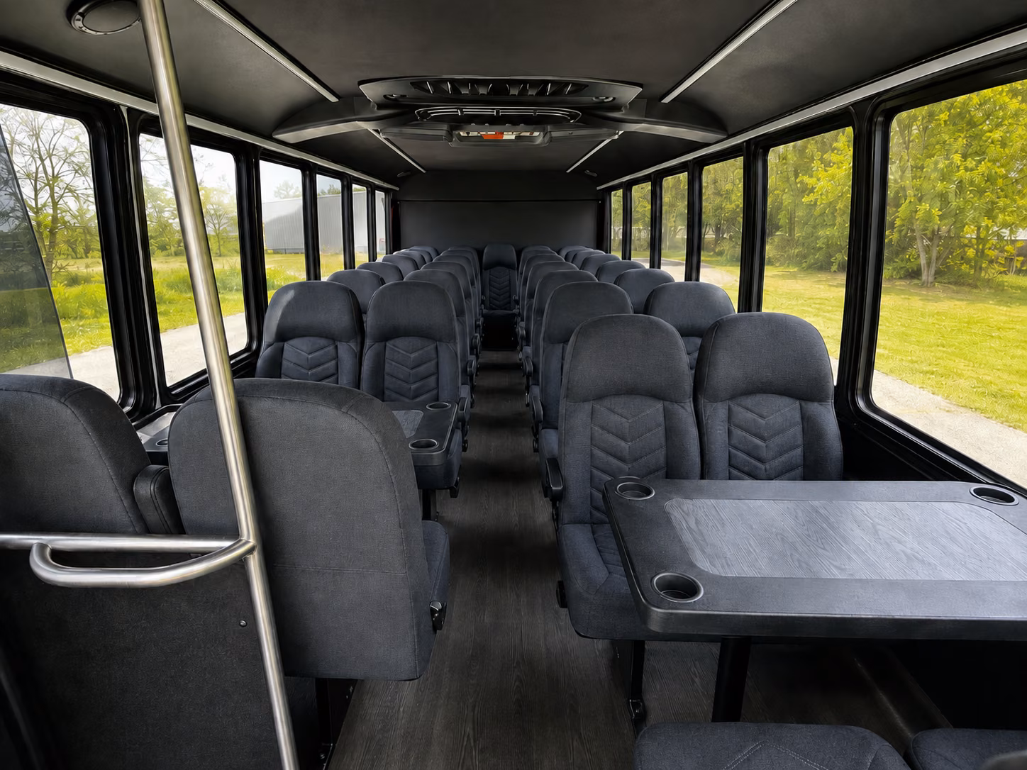 morgantown 18 passenger minibus inside