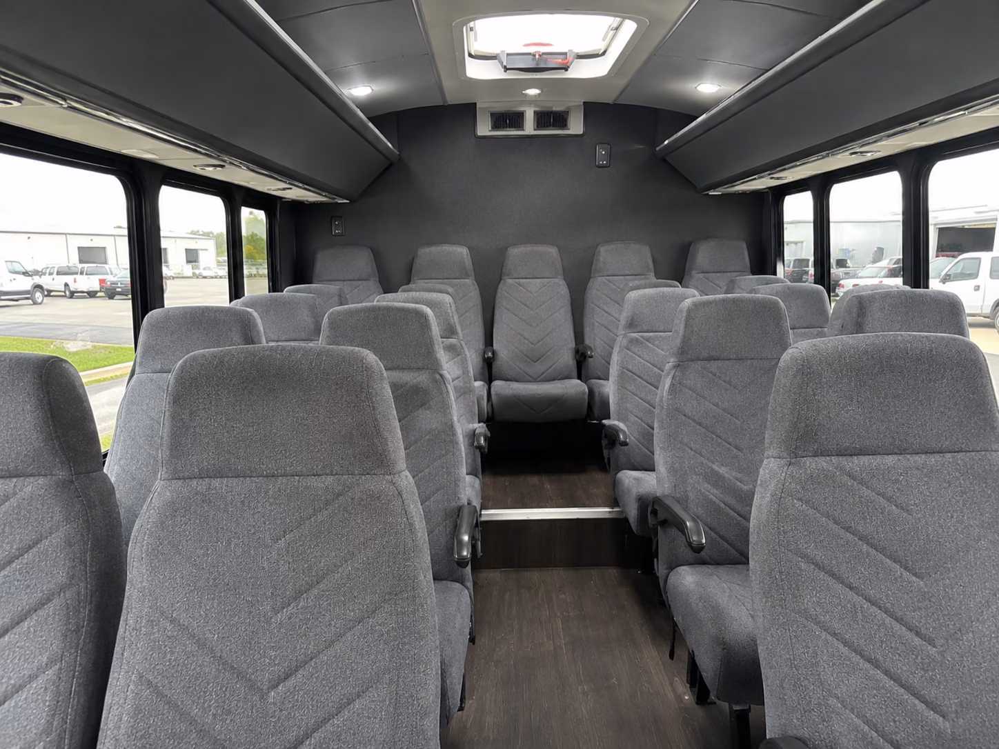 morgantown 18 passenger minibus interior