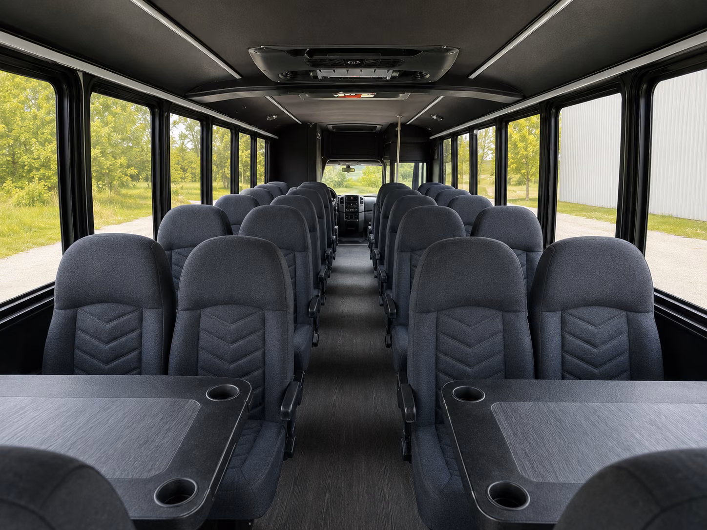 morgantown 20 passenger minibus inside