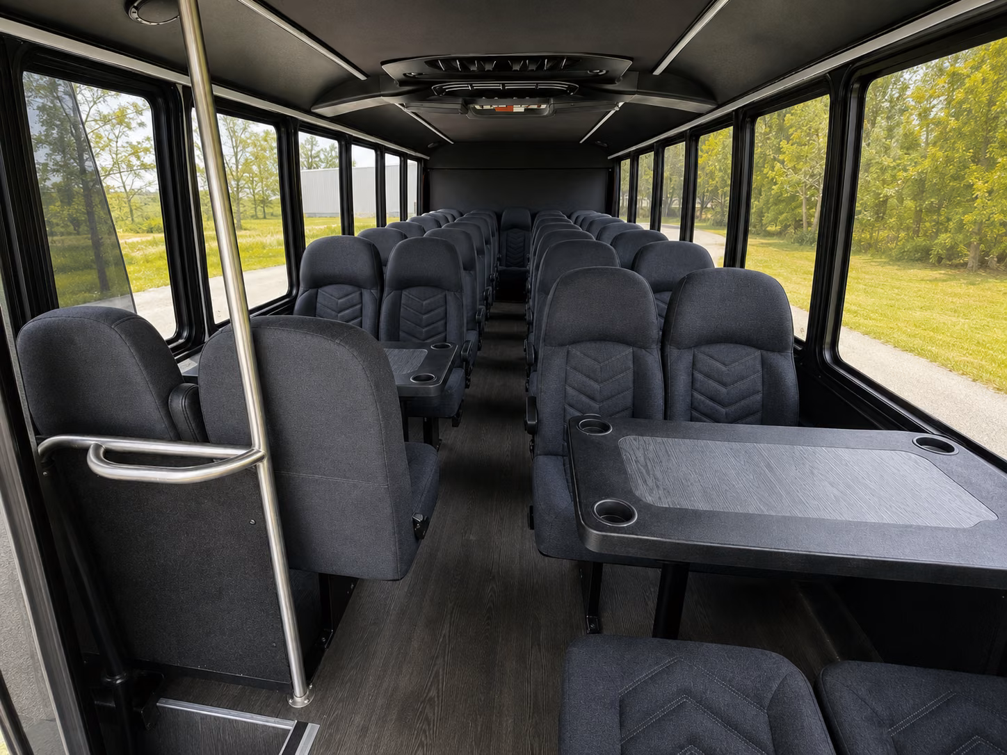 morgantown 20 passenger minibus interior