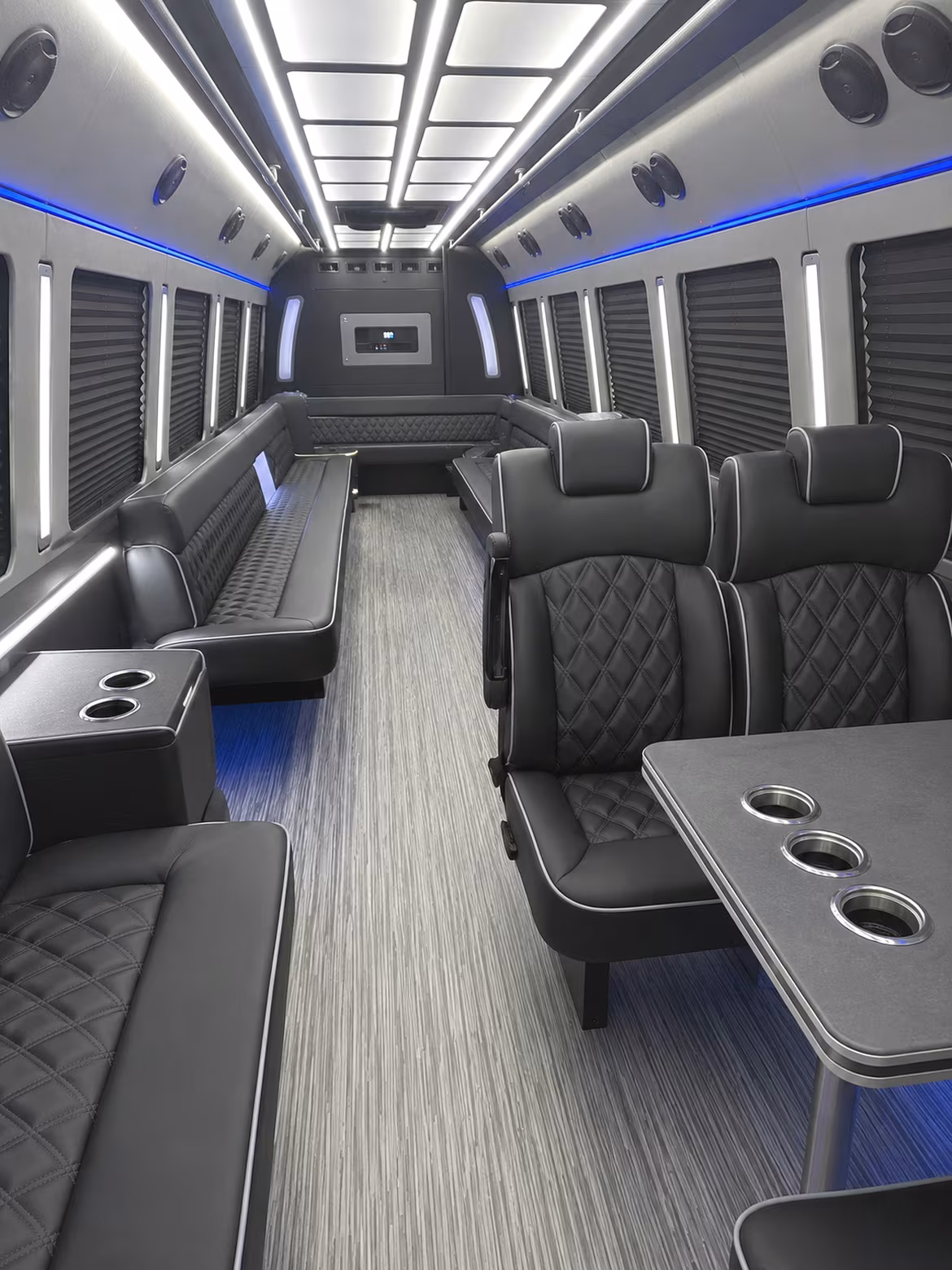 morgantown 25 passenger party bus inside