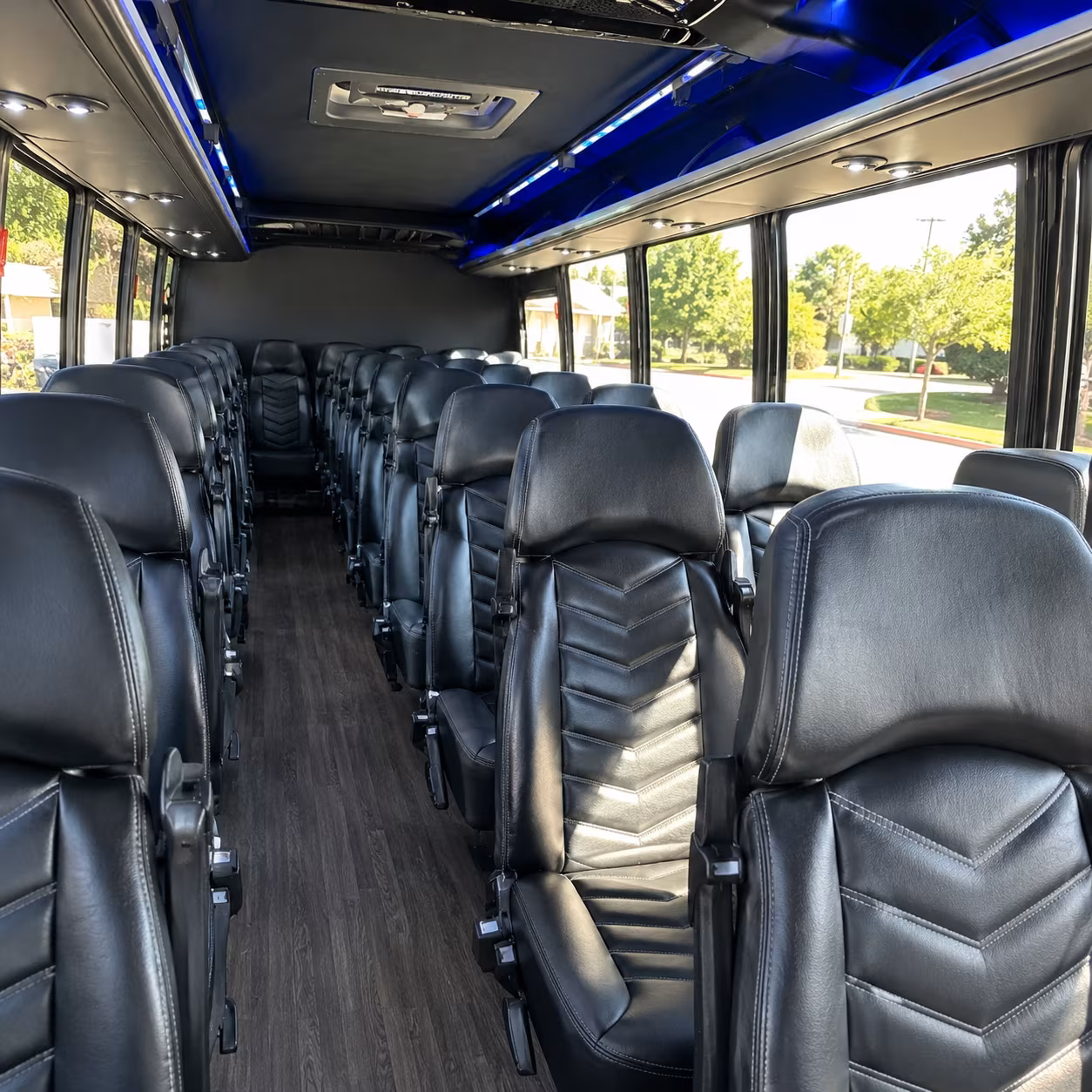 morgantown 28 passenger minibus inside