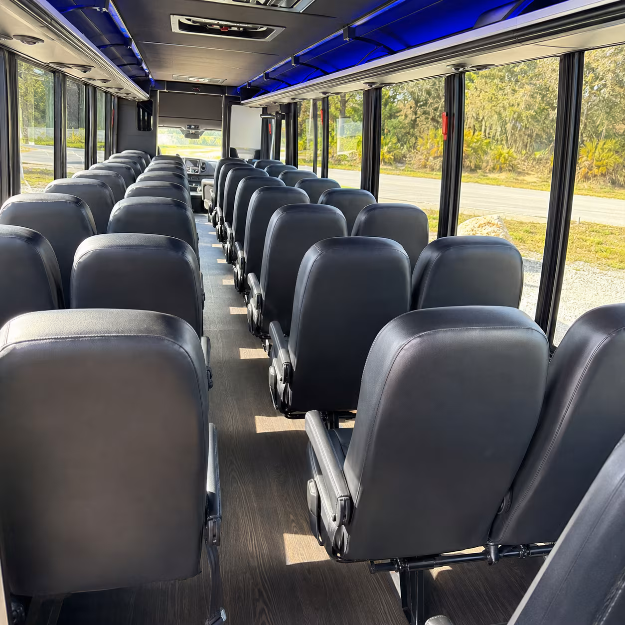morgantown 28 passenger minibus interior