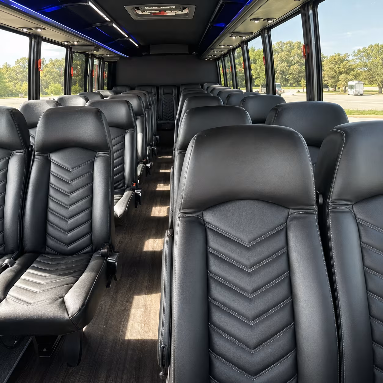 morgantown 30 passenger minibus inside