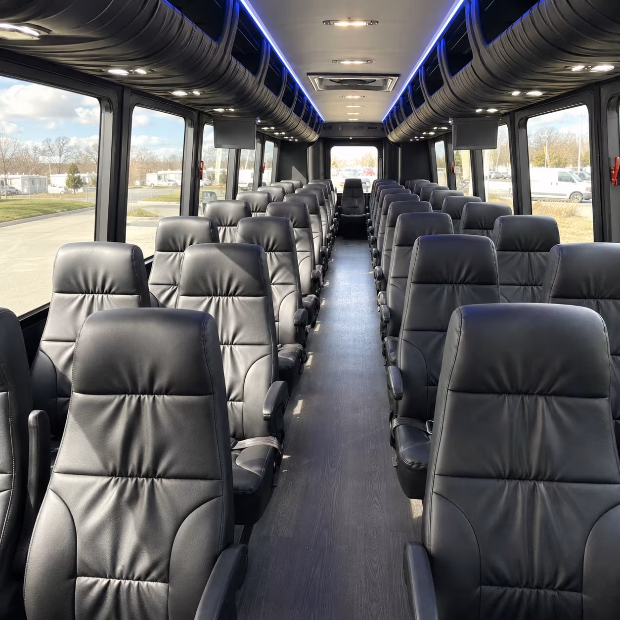 morgantown 30 passenger minibus interior