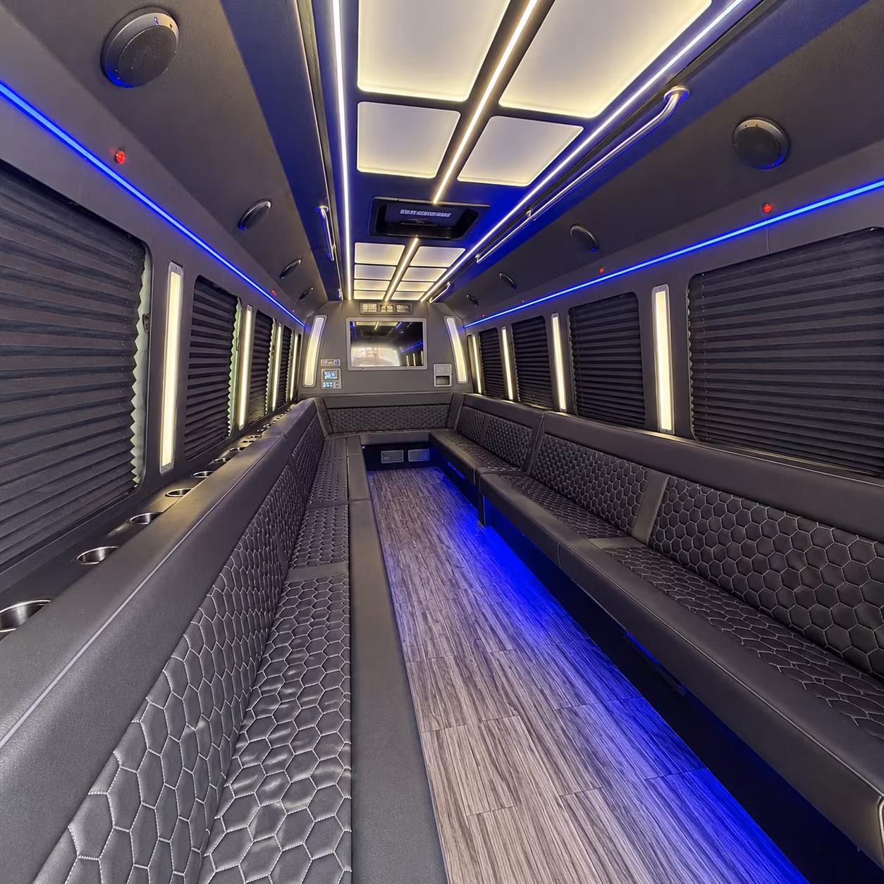 morgantown 30 passenger party bus interior