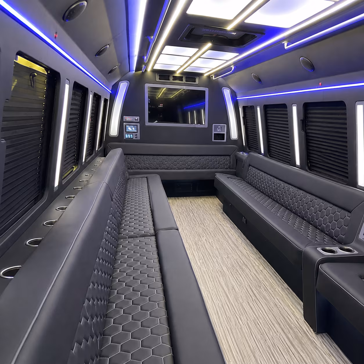morgantown 40 passenger party bus inside
