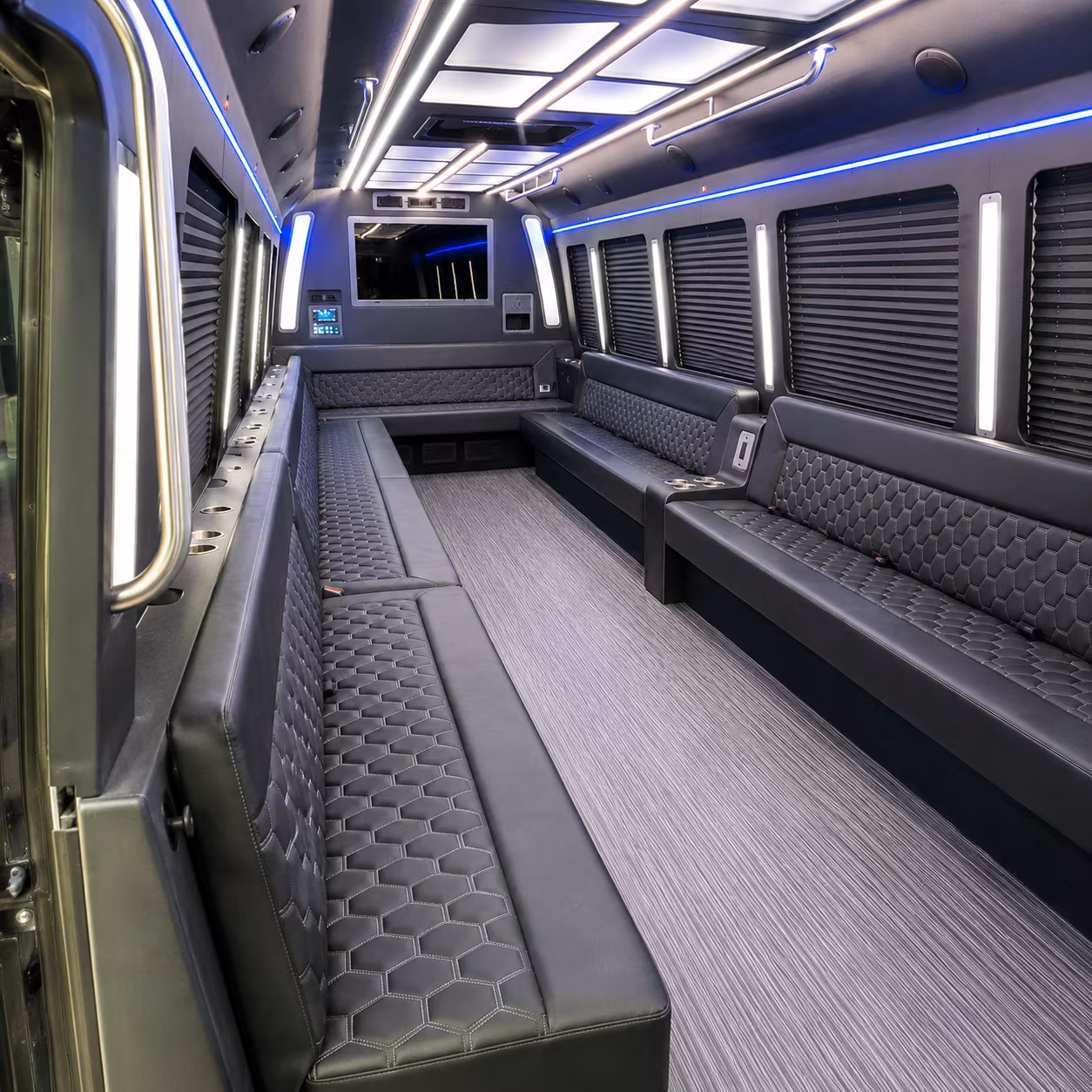 morgantown 40 passenger party bus interior