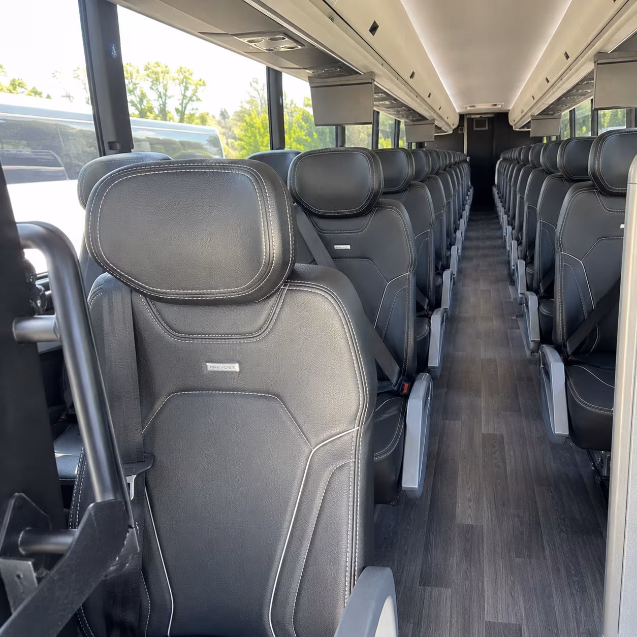 morgantown 56 passenger charter bus interior