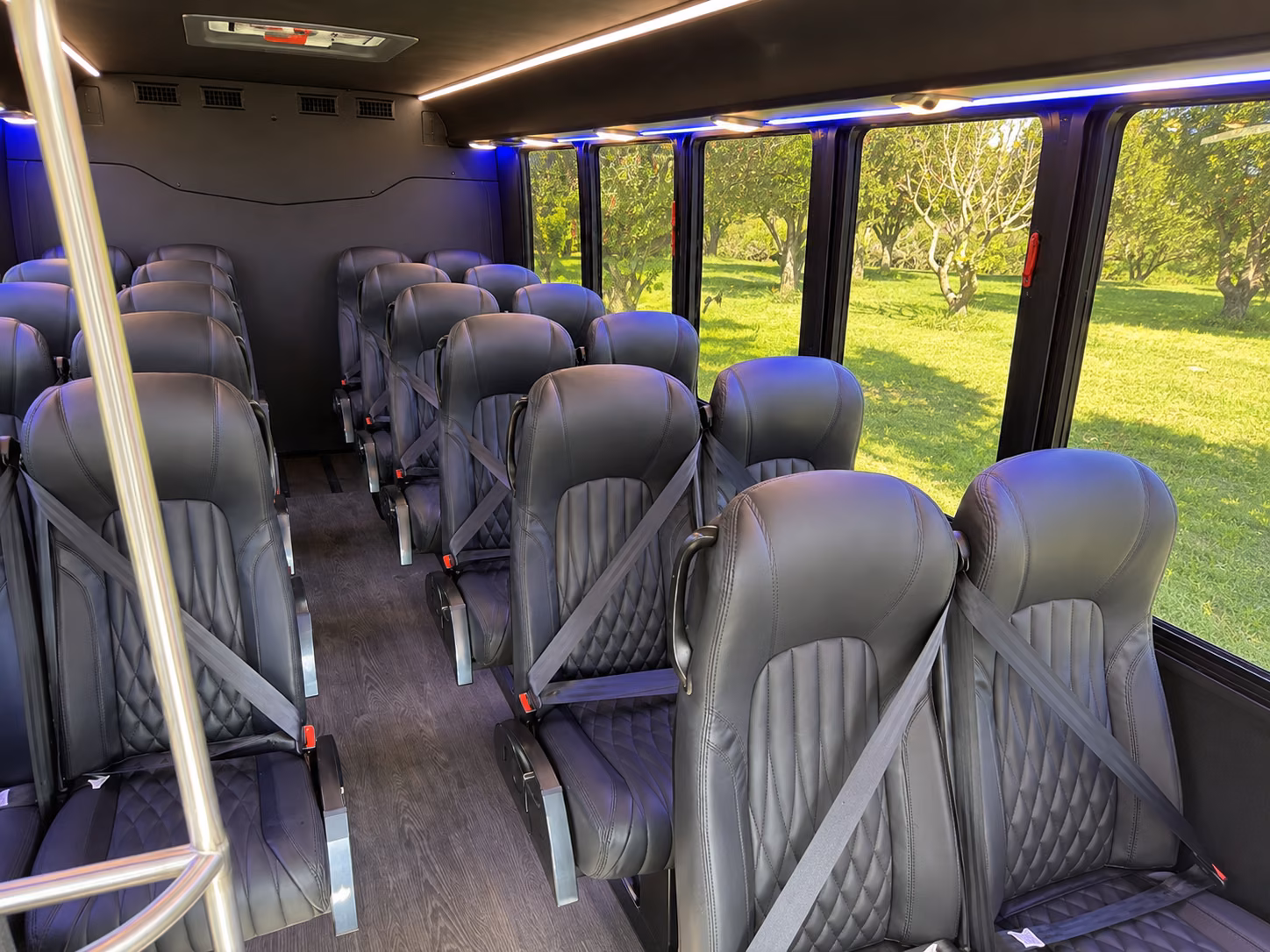 shuttle buses for morgantown wedding guests between hotels and venues